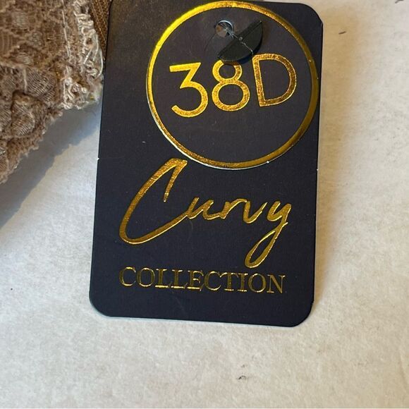 Rachel Curvy Collection Bra Underwire Padded Nude with Lace trim Size 38D - Picture 2 of 9